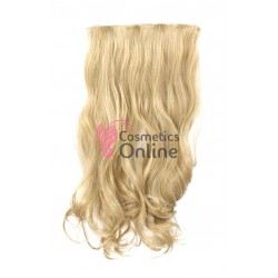 Extensie de par cu 5 Clips On delux dubla ondulata de 50 cm, Blonde Mixt 7211003